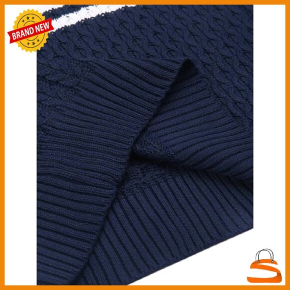 Men's Slim Fit Turtleneck Sweater Thermal Pullover Knitted Twisted Design - Picture 7 of 8